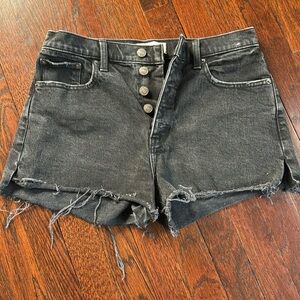 Abercrombie & Fitch Black Denim Shorts